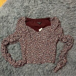 Apparel VERSONA | Ruche Awakening Top Dark Floral Size XS NWT